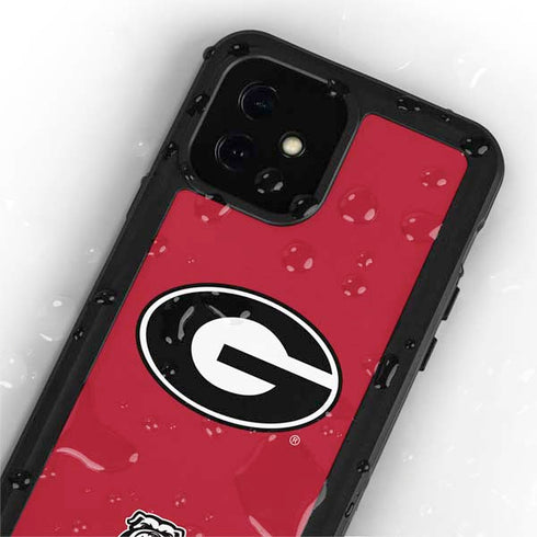 University of Georgia Logo Red iPhone 12 Mini Waterproof Case