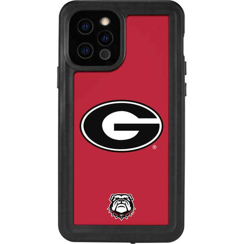 University of Georgia Logo Red iPhone 12 Pro Waterproof Case