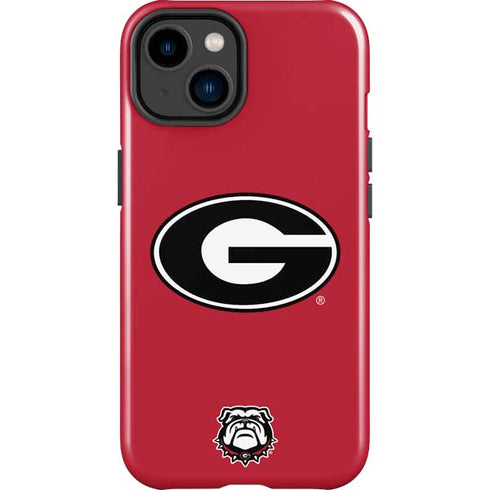 University of Georgia Logo Red iPhone 14 Plus Impact Case