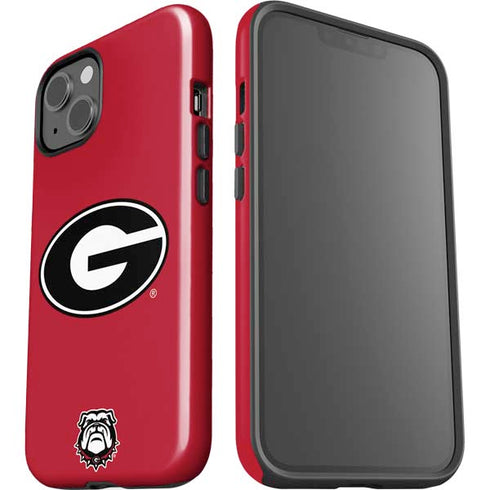 University of Georgia Logo Red iPhone 15 Plus Impact Case