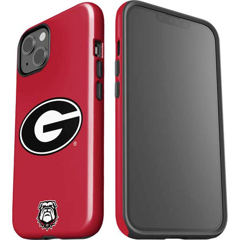 University of Georgia Logo Red iPhone 15 Impact Case