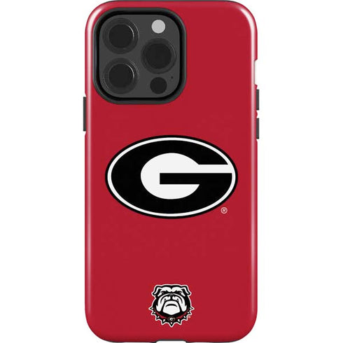 University of Georgia Logo Red iPhone 15 Pro Impact Case