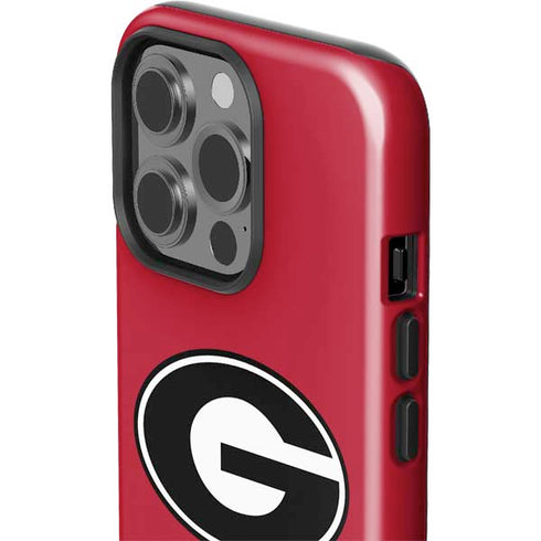 University of Georgia Logo Red iPhone 15 Pro Impact Case