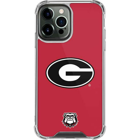 University of Georgia Logo Red iPhone 15 Pro Max Clear Case