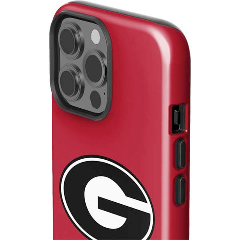 University of Georgia Logo Red iPhone 15 Pro Max Impact Case