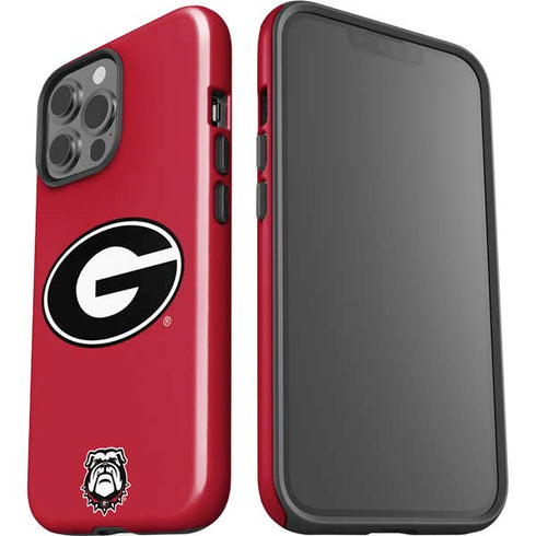 University of Georgia Logo Red iPhone 15 Pro Max Impact Case