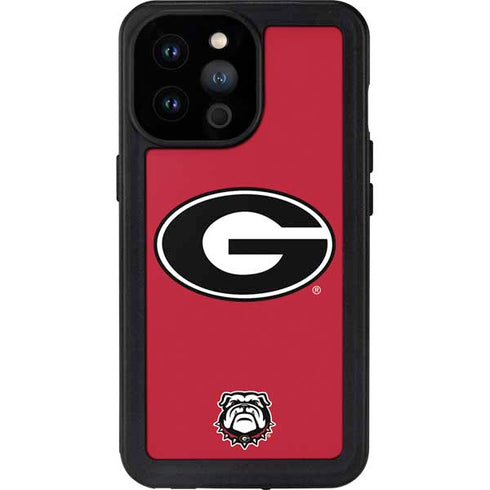 University of Georgia Logo Red iPhone 14 Pro Max Waterproof Case