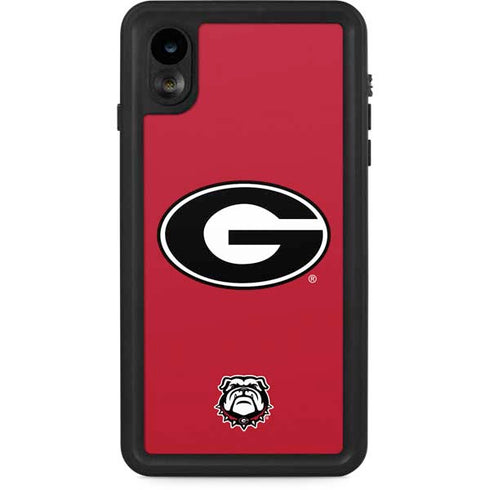 University of Georgia Logo Red iPhone XR Waterproof Case