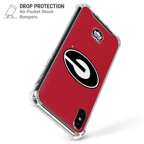 University of Georgia Logo Red iPhone XS Max Clear Case
