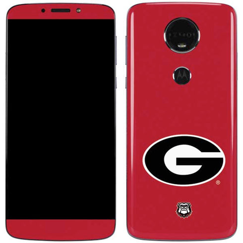 University of Georgia Logo Red Moto E5 Plus Skin