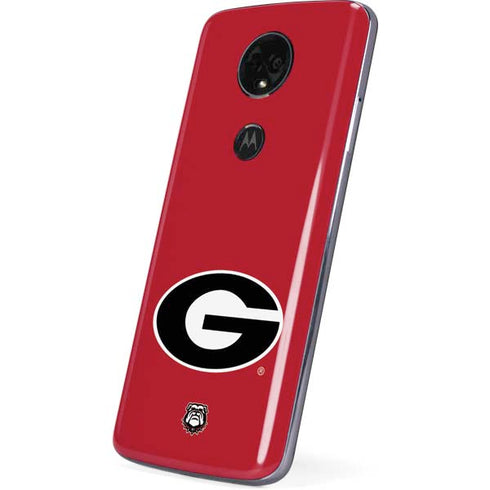 University of Georgia Logo Red Moto E5 Plus Skin
