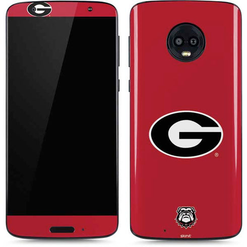 University of Georgia Logo Red Moto G6 Skin