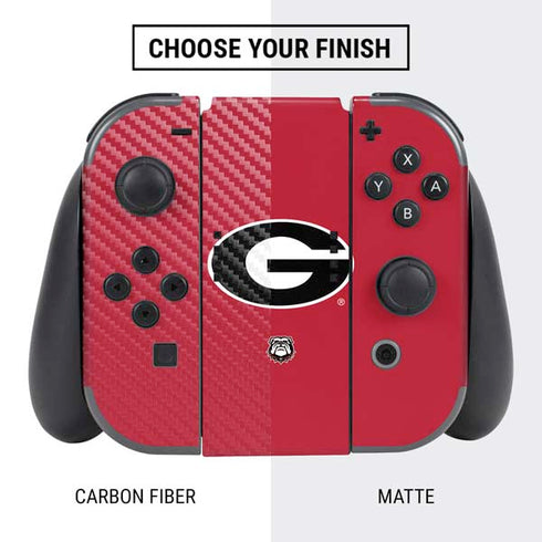 University of Georgia Logo Red Nintendo Switch Bundle Skin