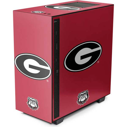 University of Georgia Logo Red NZXT H510 Compact ATX Mid-Tower Case Skin