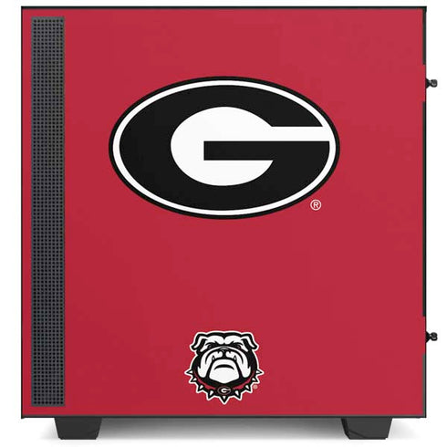 University of Georgia Logo Red NZXT H510 Compact ATX Mid-Tower Case Skin