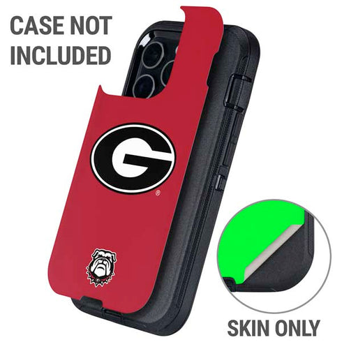 University of Georgia Logo Red Otterbox Defender iPhone Skin