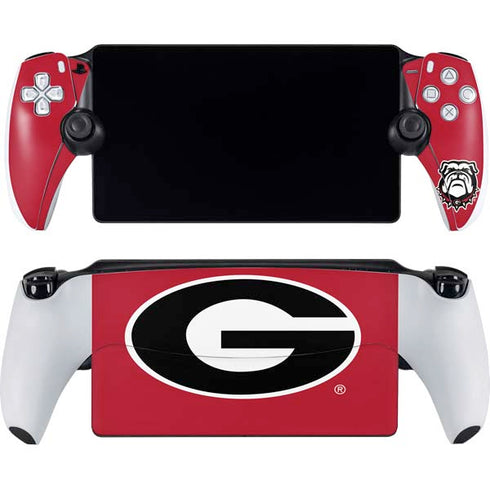 University of Georgia Logo Red PlayStation Portal Remote Player Skin