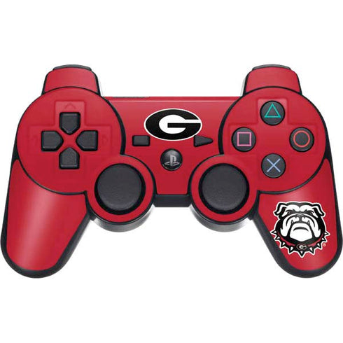 University of Georgia Logo Red PS3 Dual Shock wireless controller Skin
