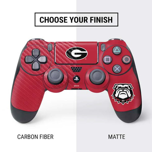 University of Georgia Logo Red PS4 Controller Skin