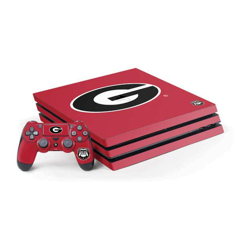 University of Georgia Logo Red PS4 Pro Bundle Skin