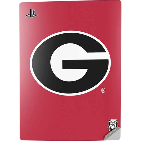 University of Georgia Logo Red PS5 Digital Edition Console Skin
