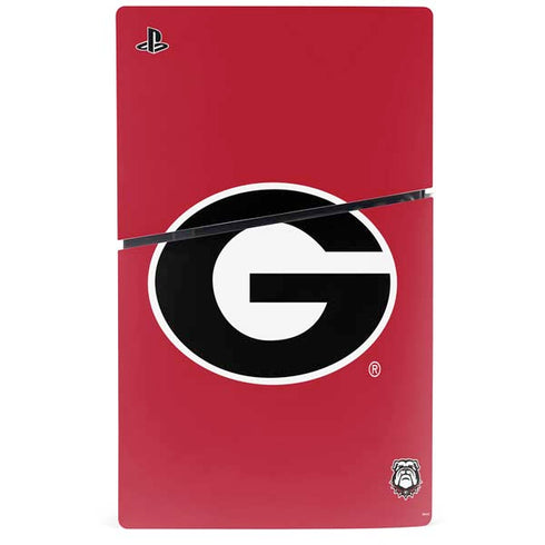 University of Georgia Logo Red PS5 Slim Disk Console Skin