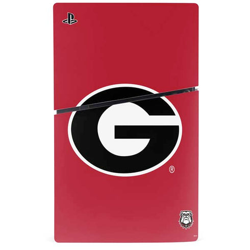 University of Georgia Logo Red PS5 Slim Digital Edition Bundle Skin