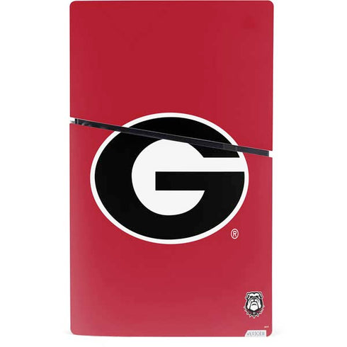 University of Georgia Logo Red PS5 Slim Digital Edition Bundle Skin