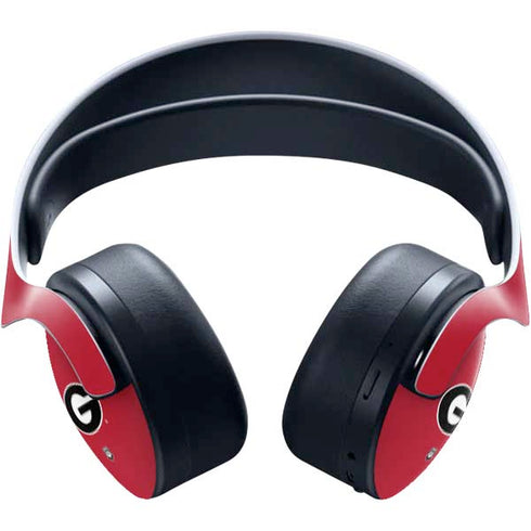 University of Georgia Logo Red PULSE 3D Wireless Headset for PS5 Skin