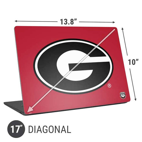 University of Georgia Logo Red Universal Laptop 17in (13.8 x 10in) Skin