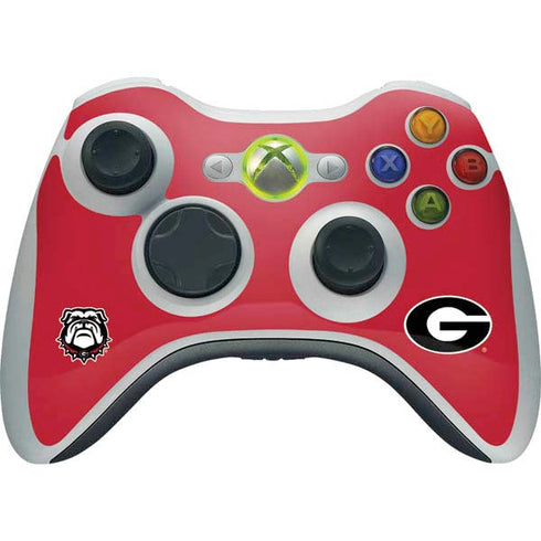University of Georgia Logo Red Xbox 360 Wireless Controller Skin