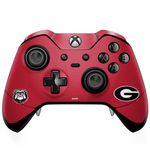 University of Georgia Logo Red Xbox One Elite Controller Skin