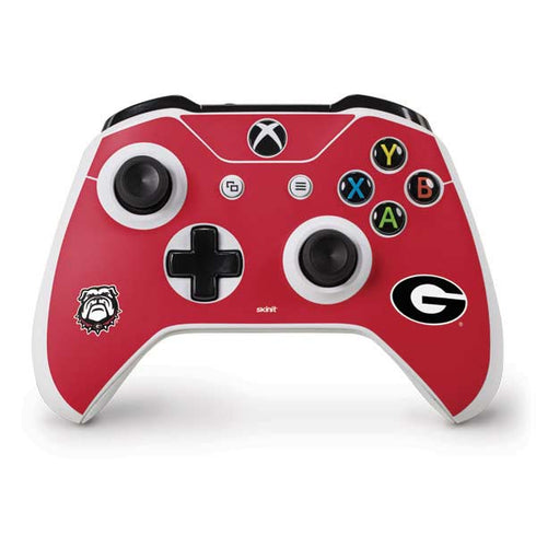 University of Georgia Logo Red Xbox One S Controller Skin