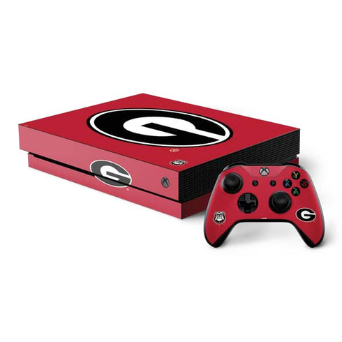 University of Georgia Logo Red Xbox One X Bundle Skin