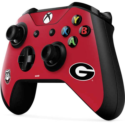 University of Georgia Logo Red Xbox One X Controller Skin