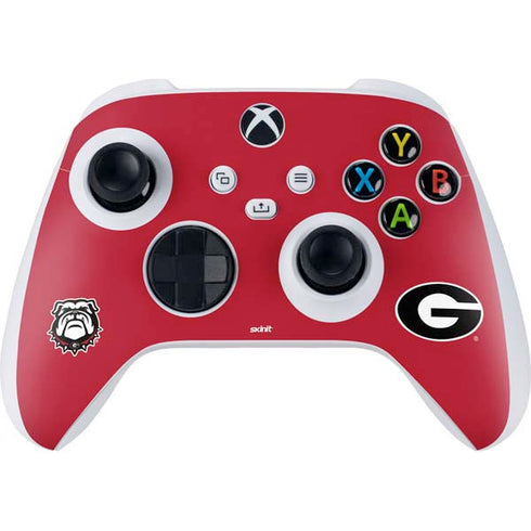 University of Georgia Logo Red Xbox Series S Controller Skin