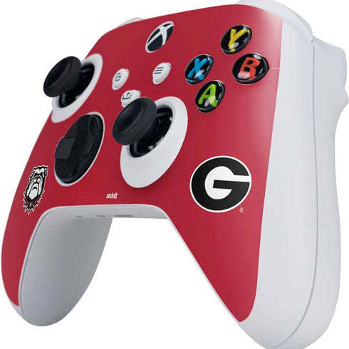 University of Georgia Logo Red Xbox Series S Controller Skin