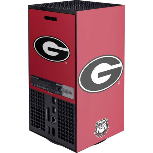 University of Georgia Logo Red Xbox Series X Console Skin