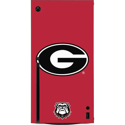 University of Georgia Logo Red Xbox Series X Console Skin