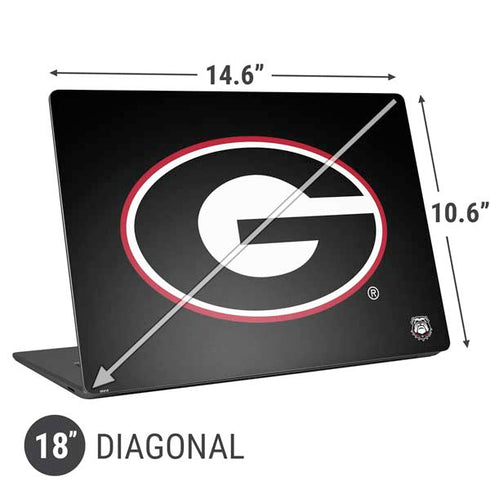 University of Georgia Logo Universal Laptop 18in (14.6 x 10.6in) Skin