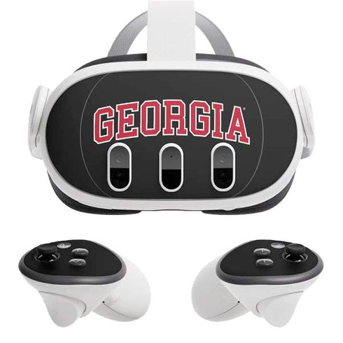 University of Georgia Collegiate Text Meta Quest 3 Skin