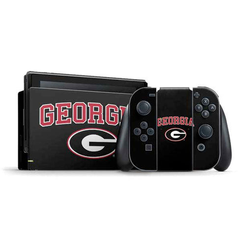University of Georgia Collegiate Text Nintendo Switch Bundle Skin