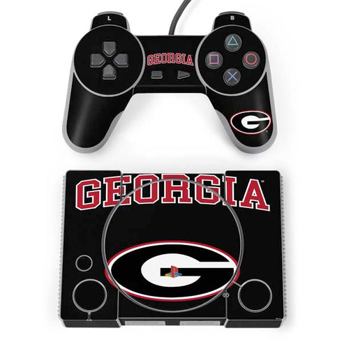 University of Georgia Collegiate Text PlayStation Classic Bundle Skin