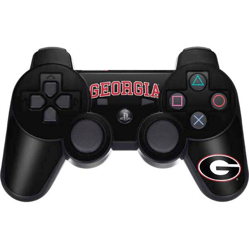 University of Georgia Collegiate Text PS3 Dual Shock wireless controller Skin