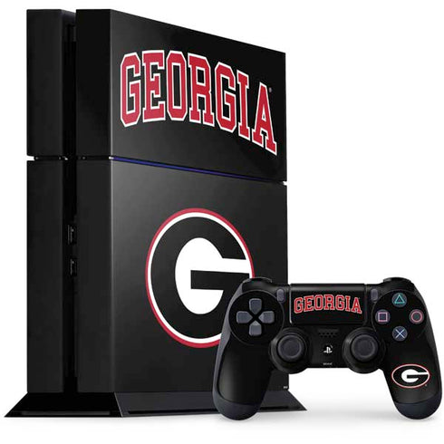 University of Georgia Collegiate Text PS4 Console and Controller Bundle Skin