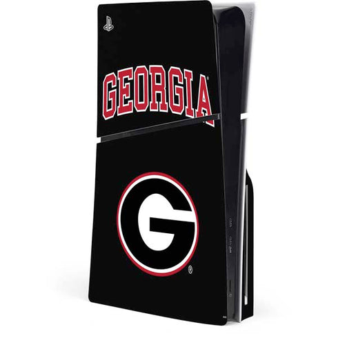University of Georgia Collegiate Text PS5 Slim Disk Console Skin