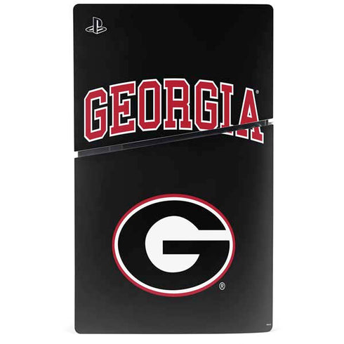 University of Georgia Collegiate Text PS5 Slim Digital Edition Console Skin