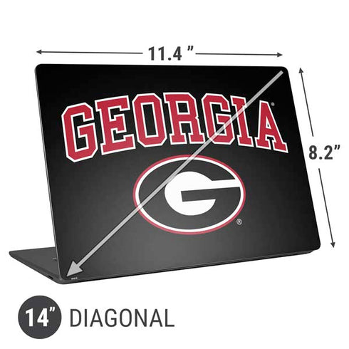 University of Georgia Collegiate Text Universal Laptop 14in (11.4 x 8.2in) Skin