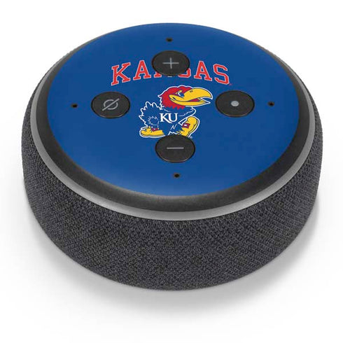 University of Kansas Collegiate Text Amazon Echo Dot Skin