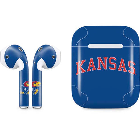 University of Kansas Collegiate Text Apple AirPods Skin
